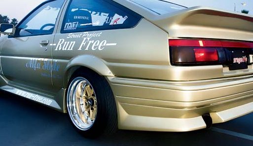 Toyota AE86 Trueno Run Free style rear arches