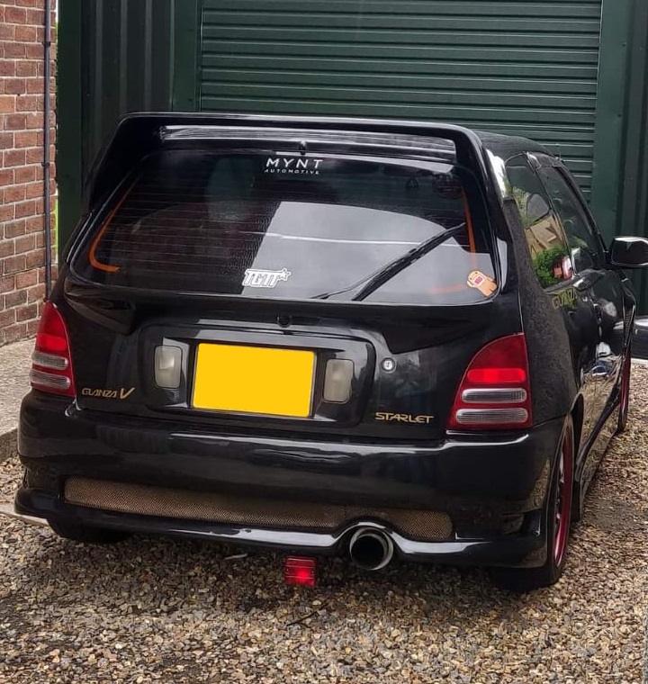 Toyota EP91 Glanza Jam style rear spoiler