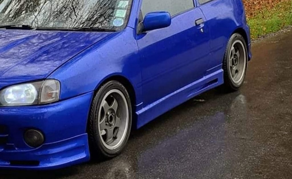 Toyota EP91 Glanza JAM style skirts